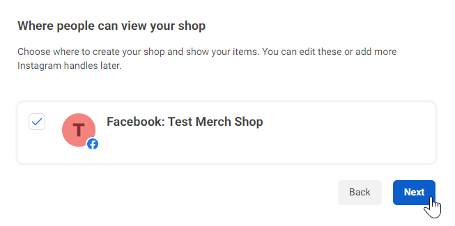 facebook shop catalogus kies pagina