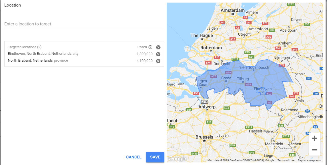 adverteren op geolocatie als een non-profit organisatie gebruik maakt van Google Ad Grants