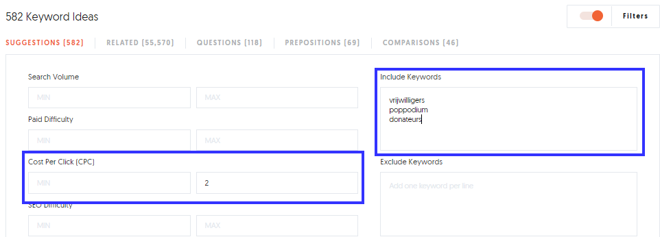 SEO Keyword Ubersuggest Neil Patel Google Ad en Google Ad Grants