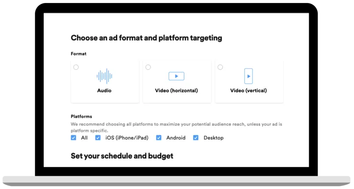 formaat en platform targeten spotify video ads